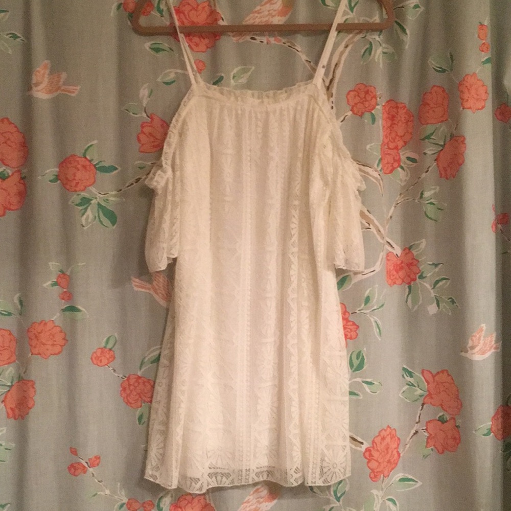 Love Fire White cold shoulder dress